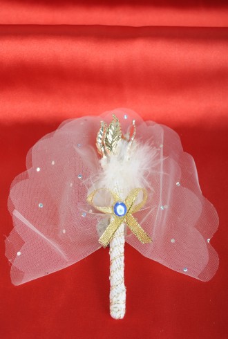 Krem Altın Asa Sünnet Şekeri