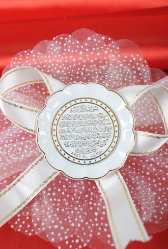 Ayetli Krem Altın Dini Sünnet Şekeri