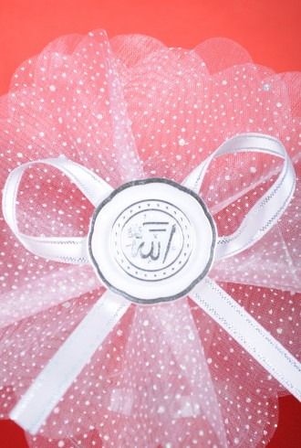 Beyaz Porselen Hatlı Dini Sünnet Şekeri