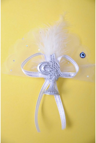 Gümüş Tuğralı Düz Tüllü Sünnet Şekeri