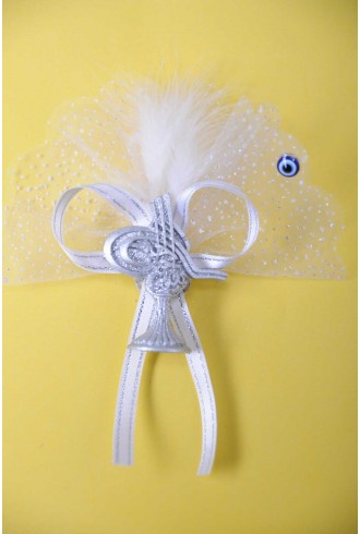 Gümüş Tuğralı Karlı Tüllü Sünnet Şekeri