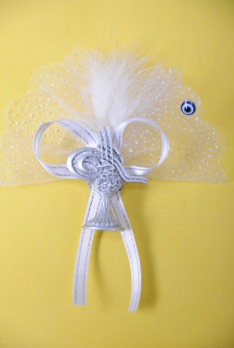 Gümüş Tuğralı Karlı Tüllü Sünnet Şekeri