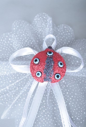 Kırmızı Renkli Uğur Böcekli Sünnet Şekeri Kırmızı Renkli Uğur Böcekli Sünnet Şekeri