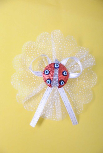 Karlı Tüllü Kırmızı Uğur Böcekli Sünnet Şekeri Karlı Tüllü Kırmızı Uğur Böcekli Sünnet Şekeri