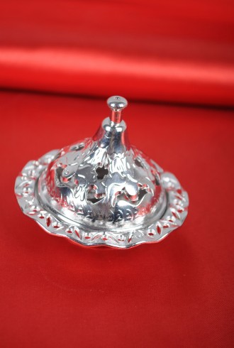 Kıvrımlı Yuvarlak Gümüş Lokumluk Sünnet Şekeri