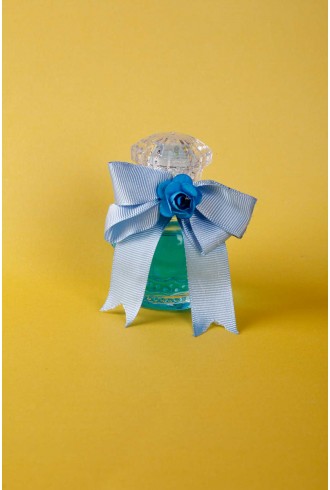 Kapaklı Şişe Mavi Çift Kurdele Lacivert Güllü Kolonya Şişesi Mevlit Sünnet Şekeri Kapaklı Şişe Mavi Çift Kurdele Lacivert Güllü Kolonya Şişesi Mevlit Sünnet Şekeri