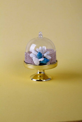 Mavi Deniz Kabuklu Mika Stand Şekerlik Bebek Sünnet Şekeri