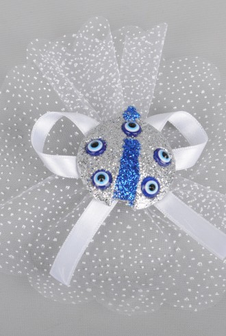 Gümüş Uğur Böcekli Nazar Boncuklu Sünnet Şekeri