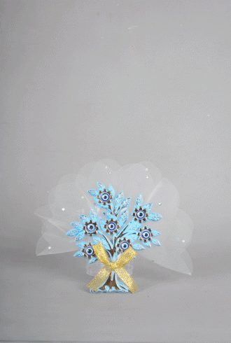 Turkuaz Renkli Kurdeleli Dilek Ağacı Sünnet Şekeri