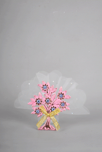 Pembe Renkli Kurdeleli Dilek Ağacı Sünnet Şekeri