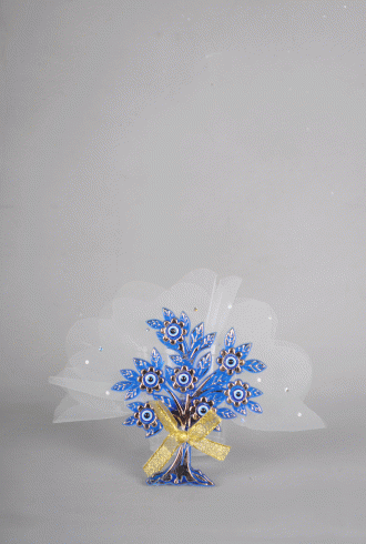 Mavi Renkli Kurdeleli Dilek Ağacı Sünnet Şekeri