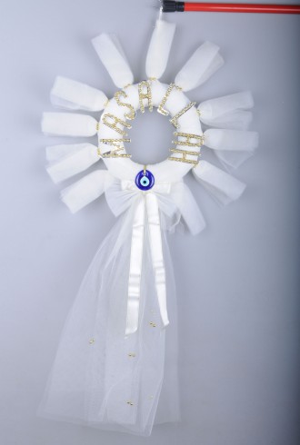 Krem Altın Renkli Maşallah Yazılı Sünnet Kapı Süsü Krem Altın Renkli Maşallah Yazılı Sünnet Kapı Süsü