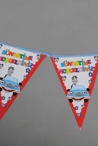 Sünnetime Hoşgeldiniz Arabalı Sünnet Bayrağı Sünnetime Hoşgeldiniz Arabalı Sünnet Bayrağı