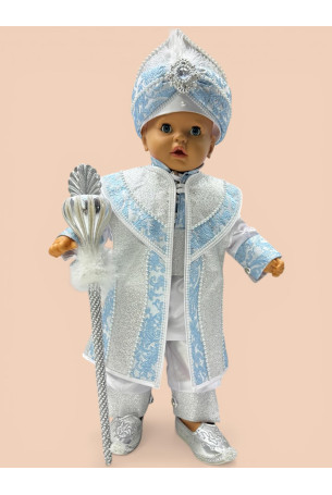 Bebek Sünnet Takımı Beyaz Açık Mavi