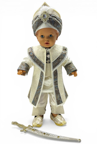 Bebek Sünnet Takımı Krem Açık Kahve