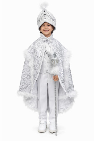 Baskılı Pelerin Beyaz Gümüş Sünnet Takımı