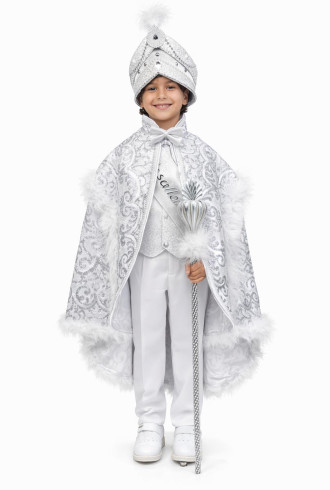 Baskılı Pelerin Beyaz Gümüş Sünnet Takımı