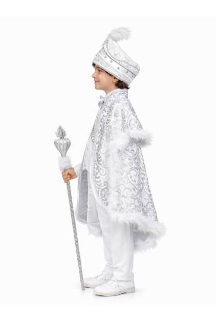 Baskılı Pelerin Beyaz Gümüş Sünnet Takımı