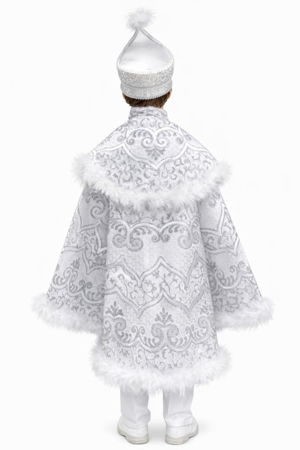 Baskılı Pelerin Beyaz Gümüş Sünnet Takımı