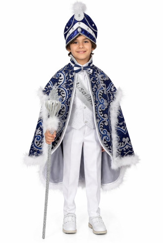 Baskılı Pelerin Beyaz Lacivert Sünnet Takımı