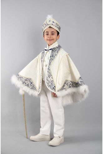 İnci Krem Lacivert Pelerin Sünnet Takımı