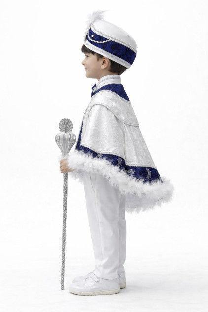 İnci Pelerin Beyaz Lacivert Sünnet Takımı