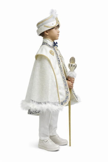 Tüllü Şah Pelerin Krem Lacivert Sünnet Takımı