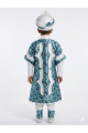 Desenli Şehzade Turkuaz Beyaz Sünnet Takımı