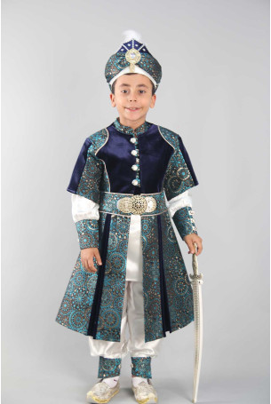 Diriliş Kadife Lacivert Şehzade Sünnet Takımı